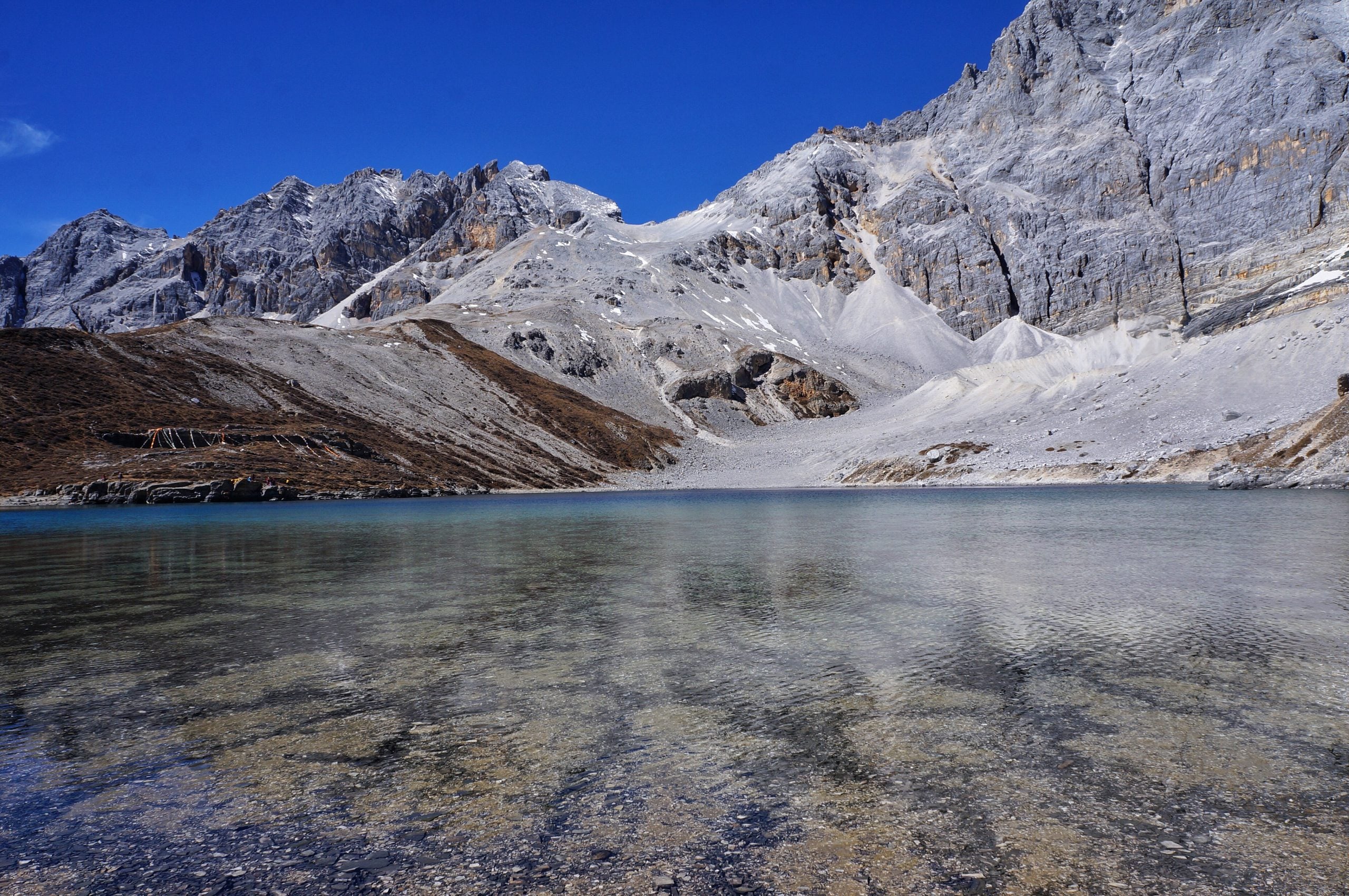 Five-color lake in Yading nature reserve